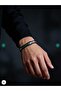Bracelet Save Gaza Palestine Themed Black Scented Adjustable Unisex Rubber Bracelet - 3