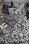 Elastic Fitted Sheet Duvet Cover Set Single Size Python Black
