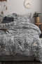 Elastic Fitted Sheet Duvet Cover Set Single Size Python Black - 2
