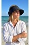 Women S Wide Brim Straw Visor Sun Hat - Adjustable Summer Brim Beach Hat - 2