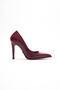 Burgundy Patent Leather Stiletto Heels Pointed Toe Classic Evening Dress Women's Shoes Tokyova - 2