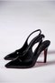 Black Patent Leather Women's Heeled Special Design Shoes Stiletto Madison