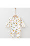 100% Cotton, Soft Texture, Ribbed Fabric, Newborn Girl/Boy Bee Patterned Romper