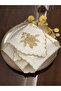 غطاء خبز مطرز بالورود. ذهب - 6