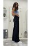 Moore Solmaz Black Stretch Fabric Super High-Waist Relaxed Jeans Palazzo Pants Wide Leg Denim - 5
