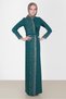 Belted Stone-Detail Evening Dress 50200