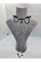 Halloween Halloween Necklace Cat Pendant Gothic Black Rock Natural Stone Beads Special Design - 2