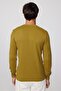 Men's Slim Fit Crew Neck Honeycomb Patterned Green Knitwear Sweater - 5