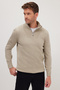 Men's Slim Fit Slim Fit Dobby Zippered Stone Stand Collar Sweater - 5