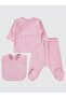 3-Piece Basic Bodysuit Sets - Pink - 8
