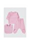 3-Piece Basic Bodysuit Sets - Pink - 6