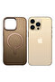 iPhone 14 Pro Leather Case, MagSafe, Slim Fit, Durable, Metal Buttons, Desert Titanium