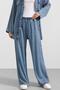 Snap Fastener Soft Denim Jacket and Trousers Set Blue 9398-Tk - 7