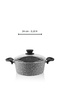Eco Diez 24 cm Granit Deep Pot Gray |   Non-Stick Pot with Glass Lid |   Scratch Resistant |   Large Volume Granite Pot |   Soup Pilaf Juicy Food Pot - 3