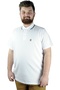 Mode XL Large Size t Shirt Polo Lycra Single Jersey Embroidery 21554 White - 7