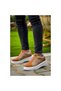 High Sole Tape Suede Tan White Casual Sneaker Style Men's Shoes - 2