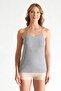 6-Pack Women's Ribbed Strap Tank Top Black/Grey/Skin - 3
