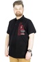 Mode XL Large Size T-Shirt Polo Surfing 22328 Black