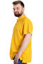 تي شيرت رجالي مقاس كبير من Mode XL ذو ياقة هاكيم وشعار MD 22326 بلون الخردل - 3