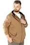 Mode XL Men's Sweat Zipper Closure Free Your Mind 22536 Sütlükahve - 3
