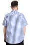 Mode XL Large Size Men's Shirt Plaid Short Sleeve 23301 Purple - 4
