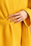 Waffle Pike Women's Bathrobe Mustard 100% Cotton - 2
