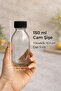 6 Pieces 150ml Glass Shot Bottle Transparent Ginger Detox Bottle with Black Screw Cap - 2