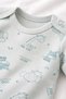 Safari Patterned 100% Cotton Long Sleeved Body/Unisex Body with Snap Fasteners /Baby Boys and Girls Long Sleeved Body - 3