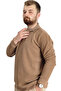 Mode XL Large Size Men's Sweat Polo Thessaloniki Embroidered 20440 Milk Coffee - 2