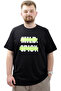 Men's T-shirt - Printed, Cotton, Crew Neck, MILD U24080, Black, Large Size