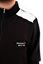 Mode XL Large Size Men's Sweatshirt with Stand Collar and Zipper Brooklyn U24522 Black-Ecru - 5