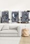 Love Themed Art Sculpture 3 Piece Silver Plexi Mirrored Framed Painting - 4