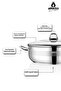 وعاء سافاير 34 سم بغطاء فولاذي - 3