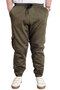 Mode XL Men's Trousers Linen Cargo Pocket Jogger Bahar 23912 Khaki