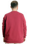 Mode XL Large Size Men's Sweatshirt Crew Neck Man Official 23528 Claret Red - 4