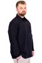 Mode XL Large Size Men's T-Shirt Polo Classic U.Kol Pocket 22446 Navy Blue - 3
