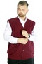 Mode XL Large Size Men's Vest Thessaloniki 20545 Claret Red
