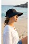 Women's Wide Brim Open Top Zip Visor Sun Hat Brim Beach Hat - 3