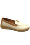 Emdidona Genuine Leather Orthopedic Women's Casual Ballerina Shoes Beige - 3