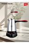 Turkish Coffee Maker TCM1001 600W Power SS Steel 500ml Auto Shut-Off Safe Foldable Handle 2Y - 6