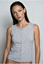 Karmelanj Women's Crew Neck Buttoned Blouse Mg2638 - 2
