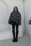Women's Zr Model Belted Stand Collar Short Cashmere Coat - 3
