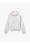 Viscose Blended Kangaroo Pocket Lace Detailed Hooded Sweatshirt - 4