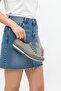 Genuine Leather Gray Women's Leather Ballerinas Dp16-0061 - 2