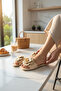 Summer Women's Slippers with Flower Accessories - 2