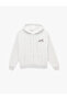 Fleece-Lined Comfortable Fit Pocketed Long Sleeve Zippered Back Printed Hooded Sweatshirt - 4