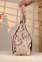 Flower Patterned Leather Bag - 40278, Genuine Leather, Pink Color Bag, Modern Bag, with Wallet - 2