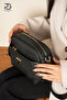 Original Women's Special Model Luxury Soft Patterned Leather Comfortable Thick Crisscross Straps Stylish Shoulder Bag - 5