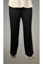 Black Elastic Waist Plus Size Stretch Fabric Straight-Leg Trousers - 2