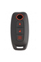 Silicone Key Case Cover for Nissan Trail Juke Qashqai (Black Red New Case) - 4
